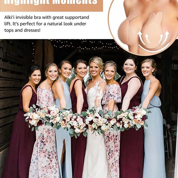 New Adhesive Bra Sticky Bra 2 Pair Push Up -M - Picture 7 of 8